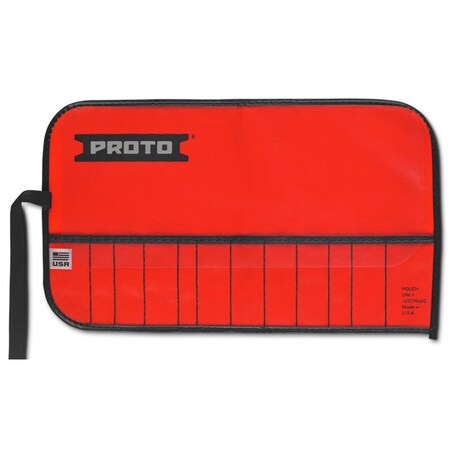 Proto TOOL ROLL 12 PKT RED CANVAS POJ25TR02C